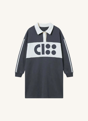 Cos I Said So - Logo Detaylı Organik Pamuklu Polo Elbise | Gri