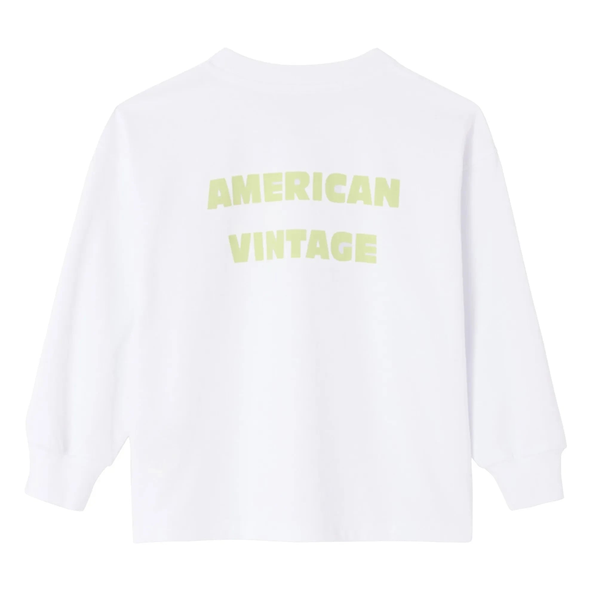 American Vintage - Fizvallay uzun kollu tişört | Beyaz