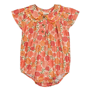 Loir - Toinette Fleurs Organik Pamuk romper | Mercan