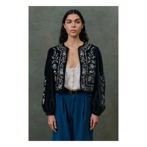 Louise Misha - Duras Kadife Ceket - Kadın Koleksiyonu | Siyah