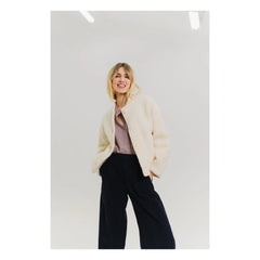 Sacrécoeur - Jay Bouclette Virgin Wool Ceket | Beyaz
