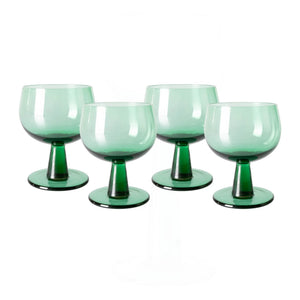 HKliving - Zümrüt Saplı Bardaklar - 4'lü Set | Yeşil