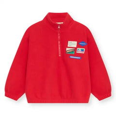the new society - Cloudy Fermuarlı Sweatshirt | Kırmızı