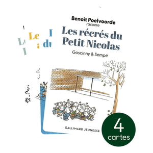 Yoto Player - بطاقات مغامرات Le Petit Nicolas - حزمة من 4