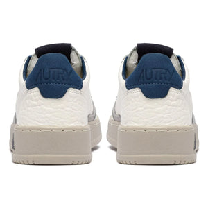 Autry - Medalist Düşük Dokulu Deri ve Süet Sneaker | Mavi
