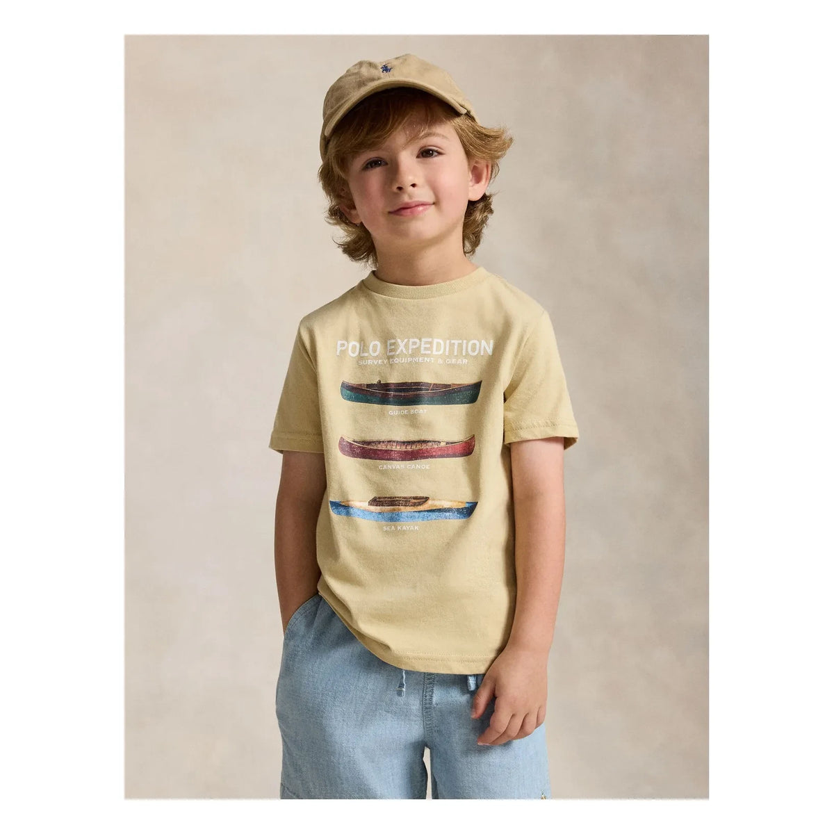 Ralph Lauren - Expedition Polo تيشيرت | بيج
