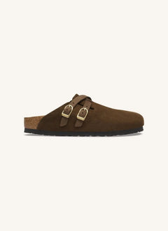 BIRKENSTOCK - صنادل بلير من الجلد المدبوغ | بني غامق