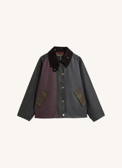 Barbour - Yağlı Patchwork Pamuk "Transport" Ceket | Lacivert