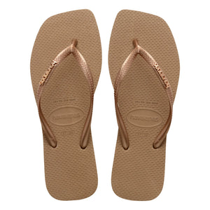 Havaianas - Kare Logolu Metalik Parmak Arası Terlik | Pembe