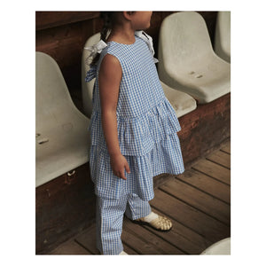 Copenhagen Colors - Pied de Poule organik pamuk pantolon | Mavi