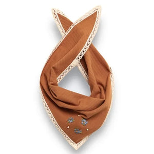 birinit - Organik Pamuk İşlemeli Bandana | Terracotta
