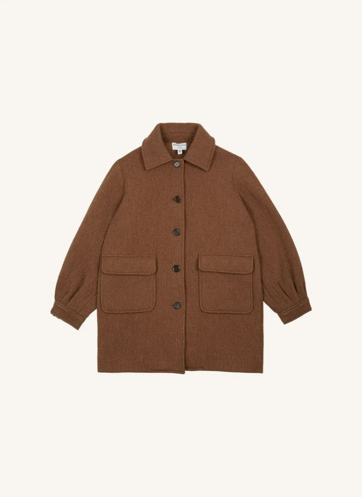 Emile et Ida - معطف إلفين الصوفي | بني