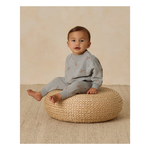 Quincy Mae - Elans organik pamuk jogger pantolon | Gri mavi
