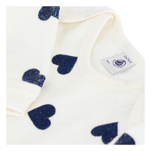 Petit Bateau - Sleep Well Hearts PB pijama | Ecru