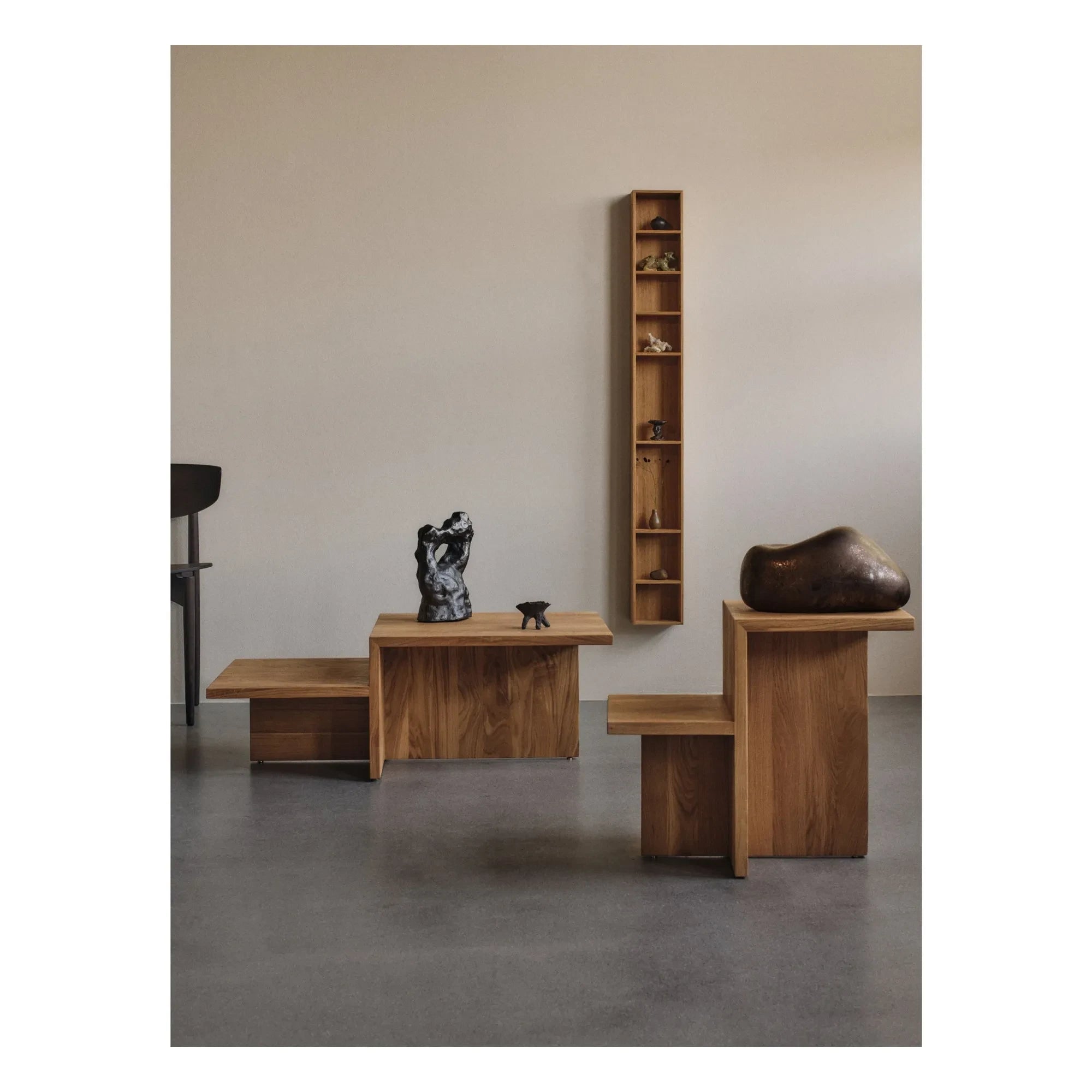 Ferm Living - FSC Distinct ahşap yan sehpa | Bois clair