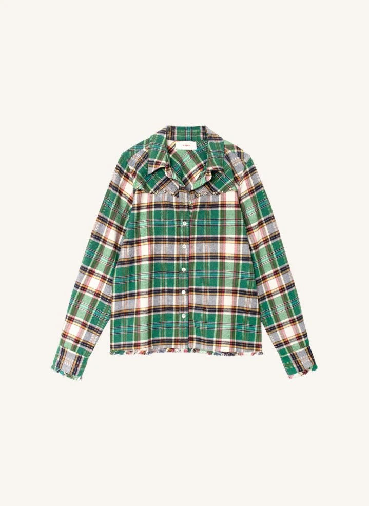 Xirena - قميص جادستون كاروهات قطني | أخضر
