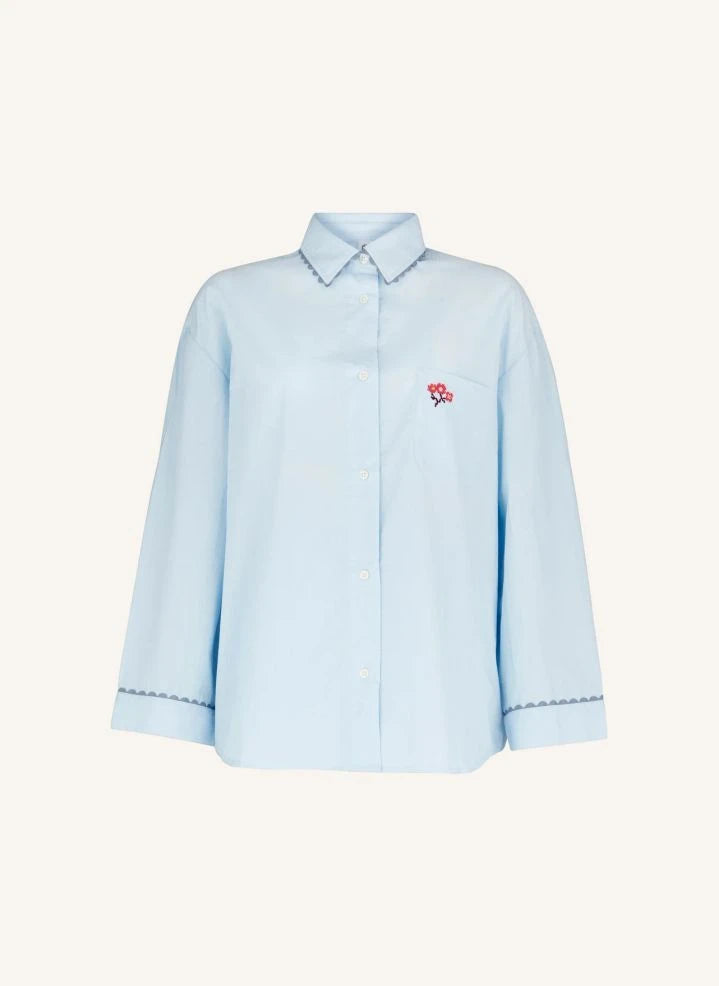 Becksöndergaard - Scallop Flotile Pijama Üstü | Mavi