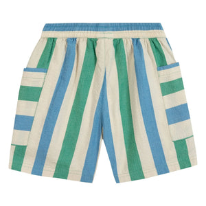Bonton - Bermuda Cepli Lois Çizgili | Ekru