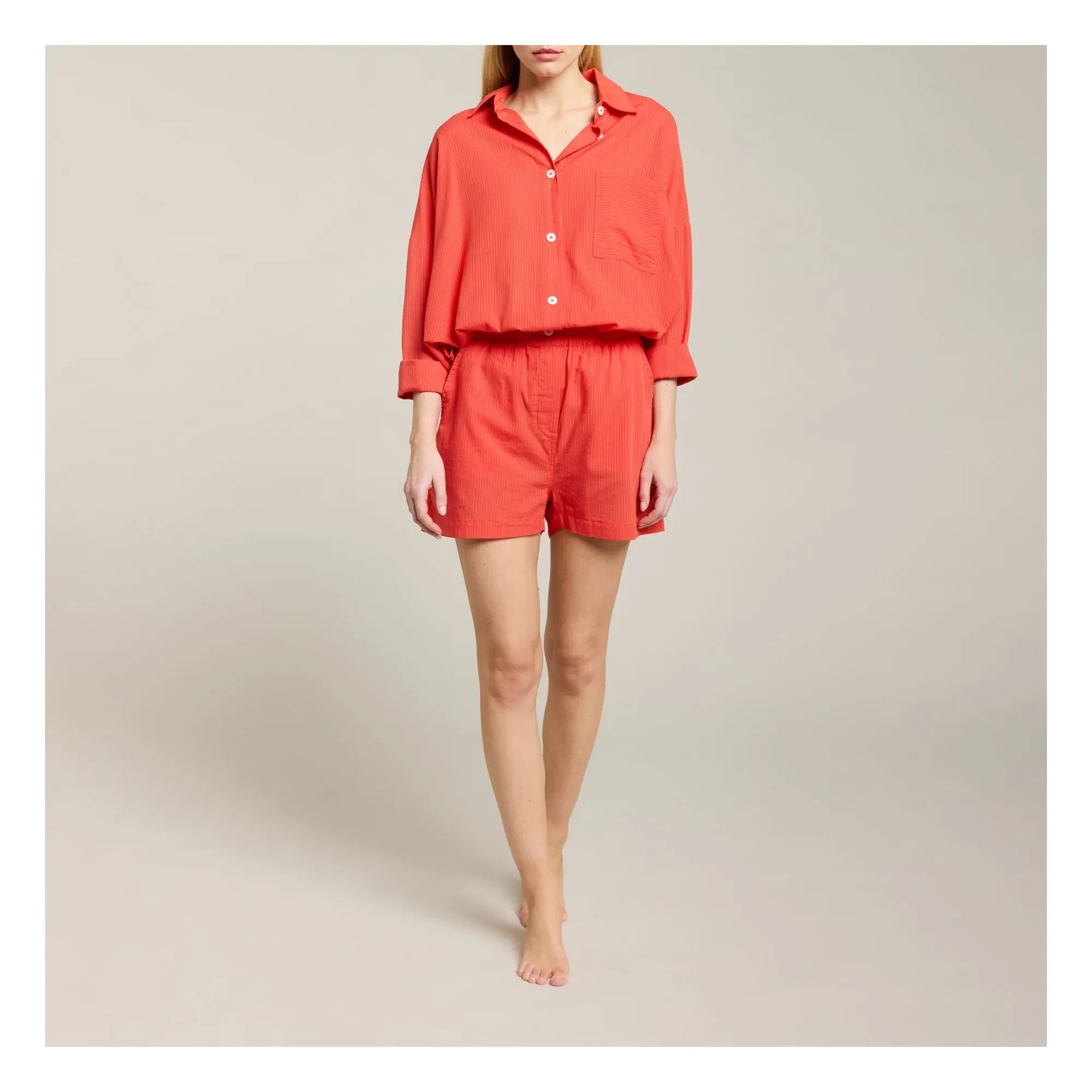 Maison Saint Julien - Short Cap d'Antibes Voile de Coton | Mercan