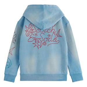 Scotch & Soda - Organik Pamuk Yıkanmış Kapüşonlu Sweatshirt | Açık mavi