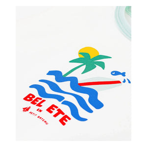 Petit Bateau - Bel Eté Organik Pamuklu Kontrast Tişört | Beyaz