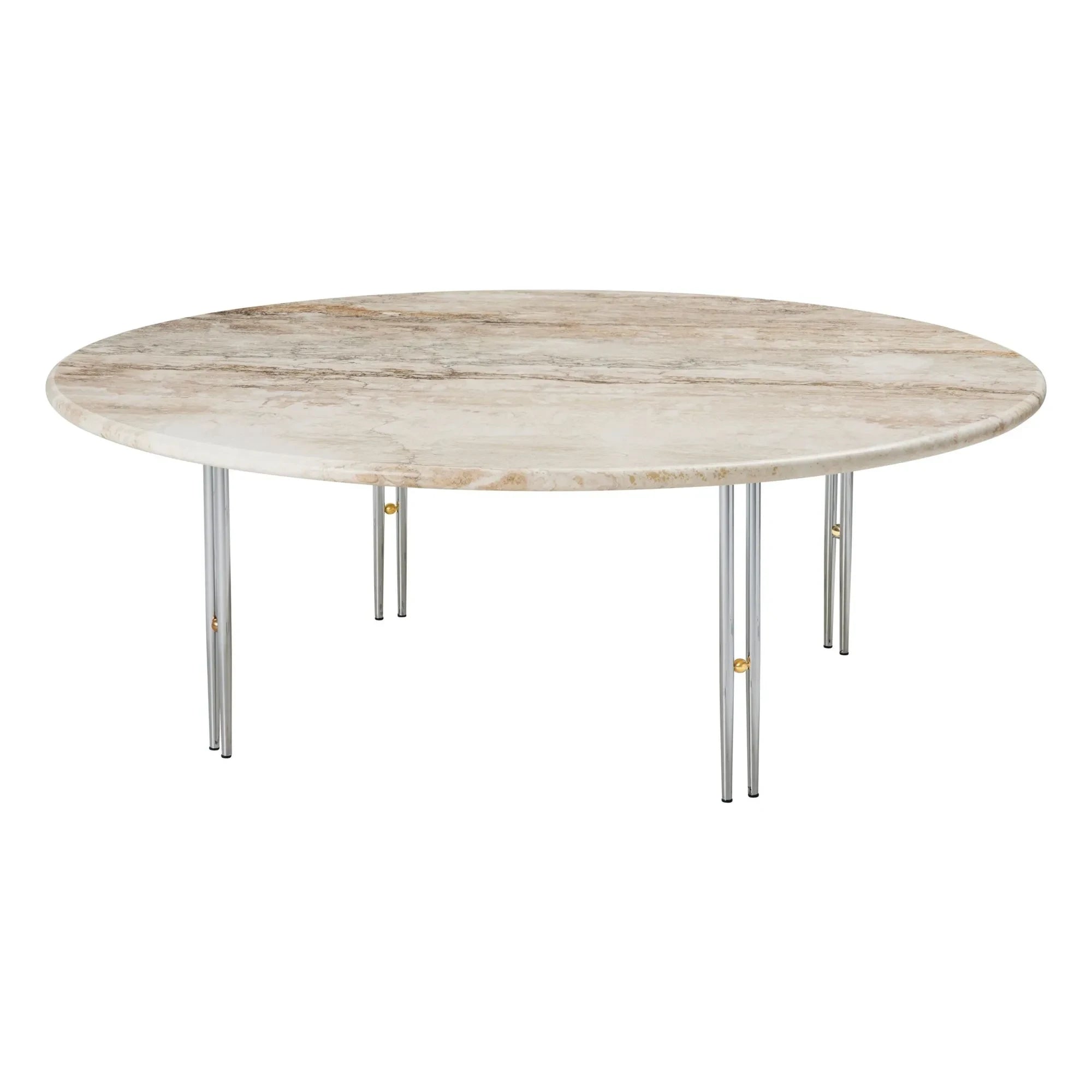 Gubi - IOI sehpa, krom taban D100 cm, GamFratesi | Krom