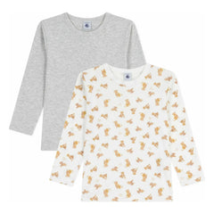Petit Bateau - 2'li Cheetah Tişört Seti | Beyaz