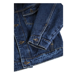 Molo - Hiroie Denim Organik Pamuk Kürk Yakalı Ceket | Mavi