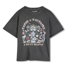 Zadig & Voltaire - I Want Magic Oversized Tişört | Koyu gri