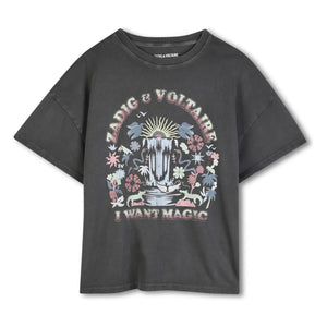 Zadig & Voltaire - I Want Magic Oversized Tişört | Koyu gri