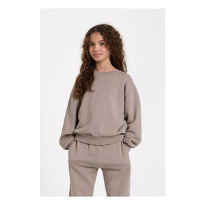 Smallable Kid - Maia organik pamuklu sweatshirt | Gri taupe