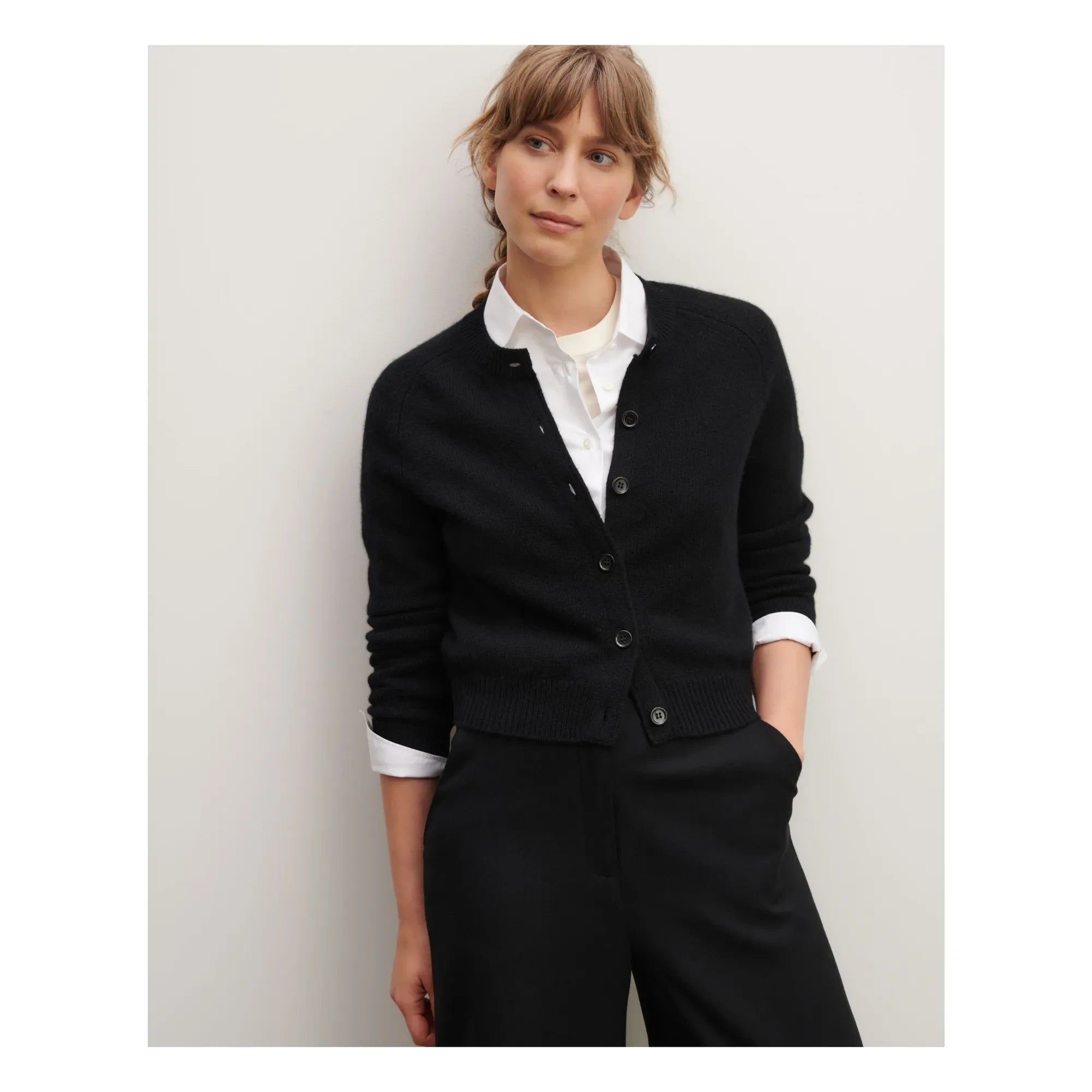 Bompard - Raglan Kaşmir Hırka | Siyah
