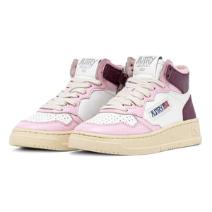 Autry - İki Renkli Çocuk Medalist Orta Bilek Deri Sneaker | Pembe