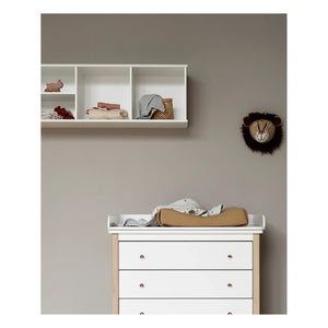 Oliver Furniture - 3x1 Yatay Ahşap Duvara Monte Raf | Beyaz