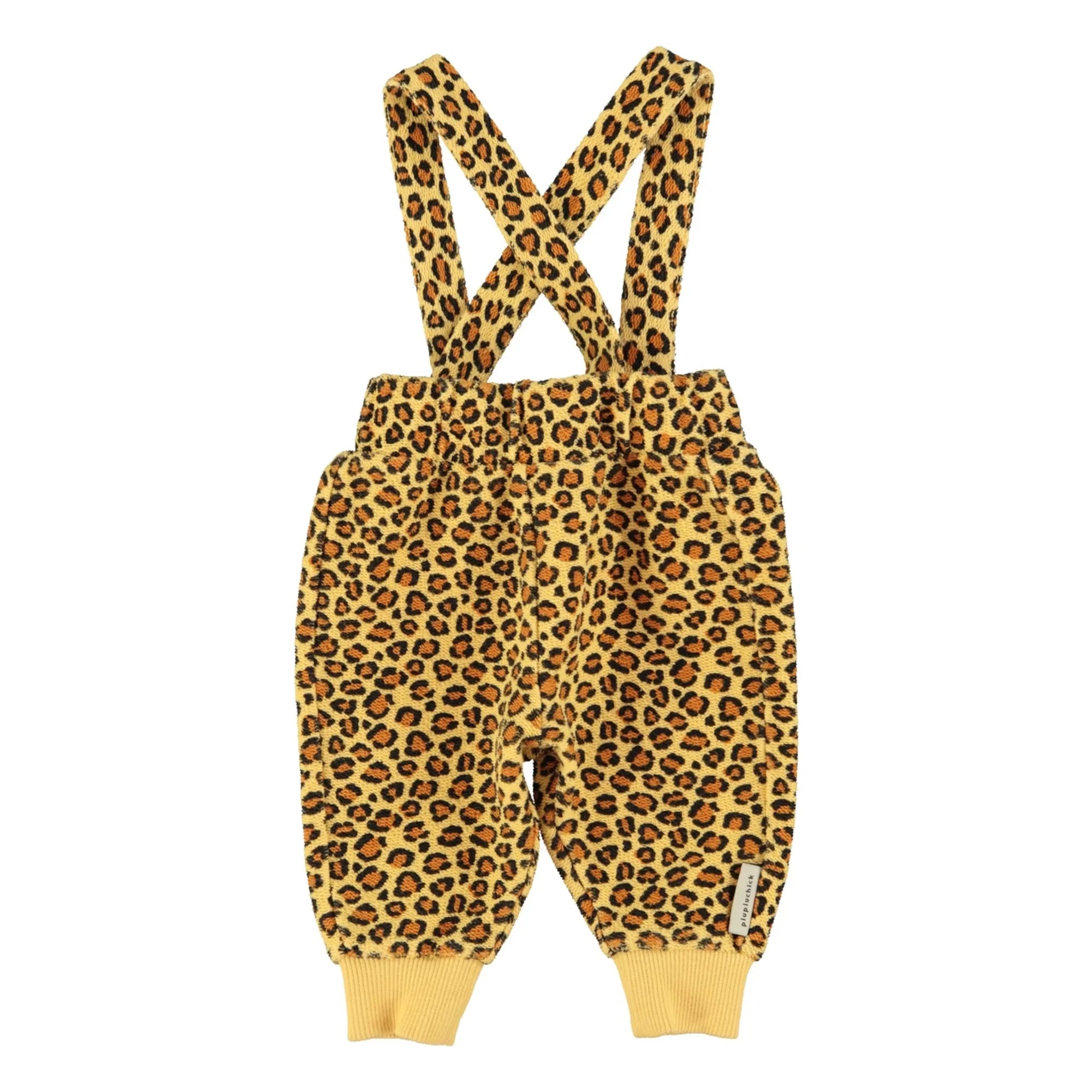Piupiuchick - Leopard Salopet Pantolon Organik pamuklu polar | Hardal