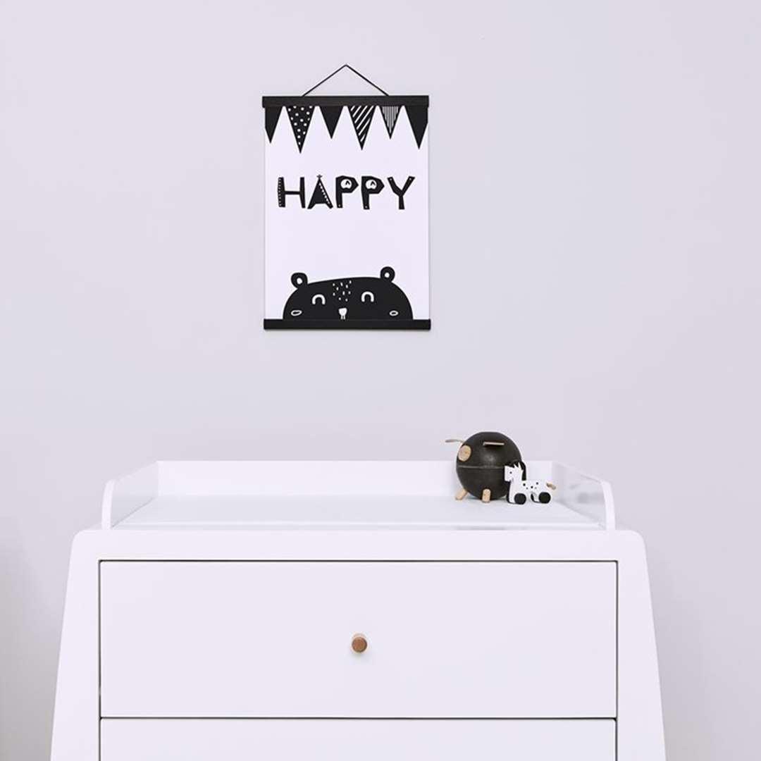 Snuz Happy Nursery Print - Monochrome-Prints- | Natural Baby Shower