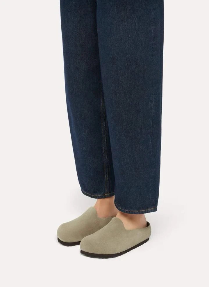 BIRKENSTOCK - صندل أمستردام مغطى بالجلد المدبوغ