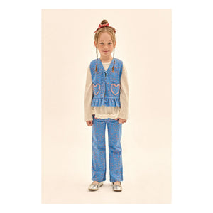 Jelly Mallow - Flare Hearts Pantolon | Mavi