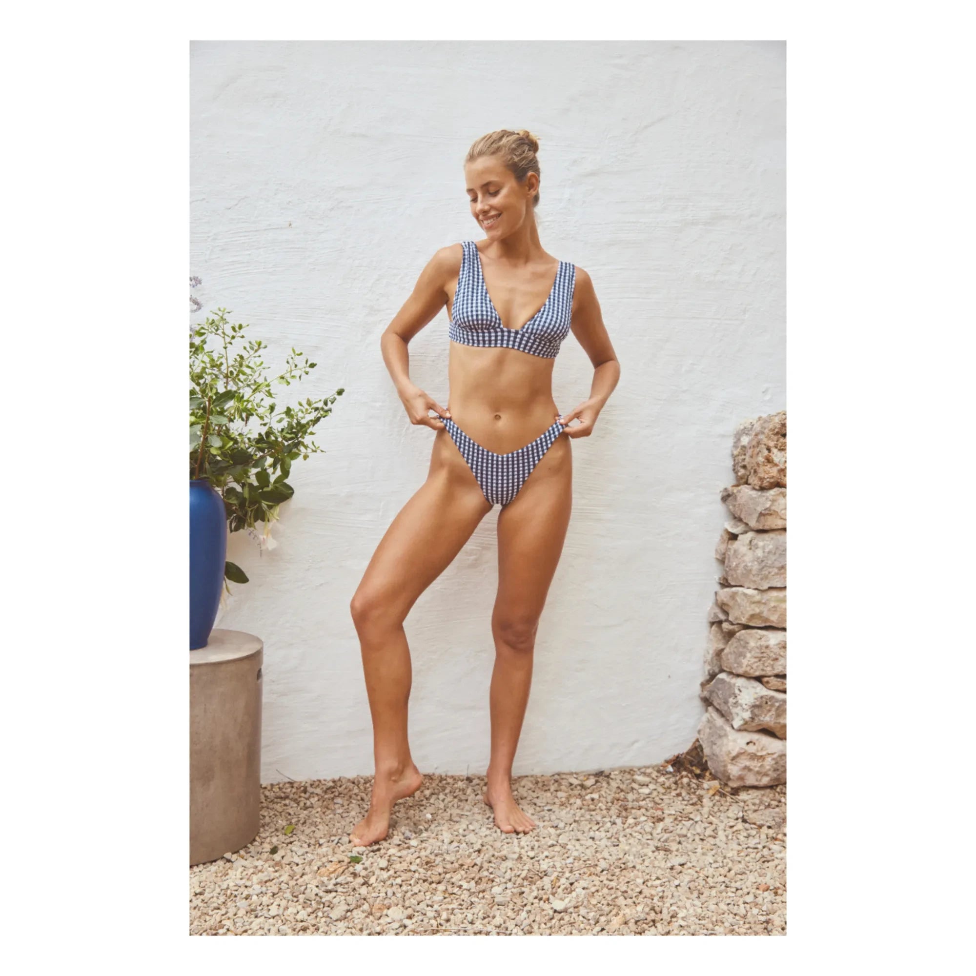 Anja Paris - Bas de Maillot Le Canon Vichy | Lacivert
