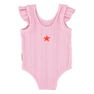 Piupiuchick - Organik Pamuk Kalpli Fitilli Body | Lila