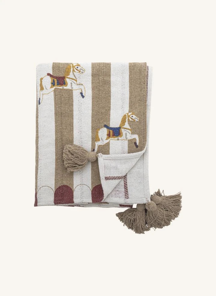 Bloomingville Mini - Merry-Go-Round غطاء السرير | بيج