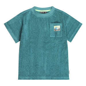 Tumble N'Dry - Morea Oversize Organik Pamuklu Havlu Tişört | Peacock Blue