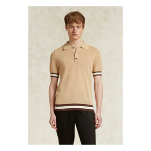 Ché Studios - Quinn Pamuk polo tişört | Camel