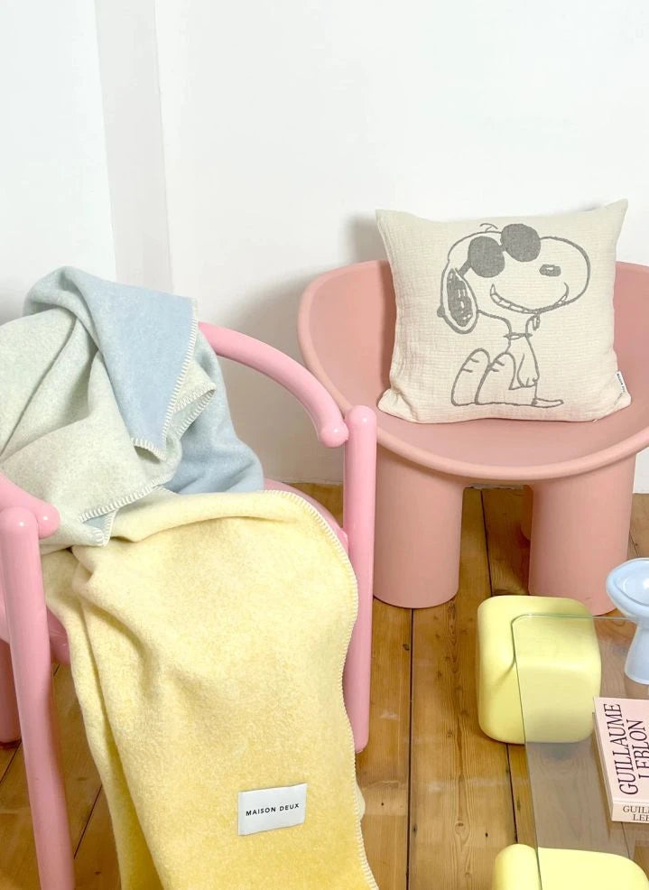 Maison Deux - نظارات شمسية غلاف وسادة قطن - Maison Deux x Peanuts | أبيض