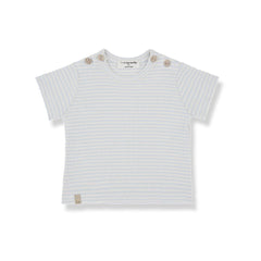 1+ in the family Jon Short Sleeve T-Shirt - Misty Blue-Tops-Misty Blue-6m | Natural Baby Shower