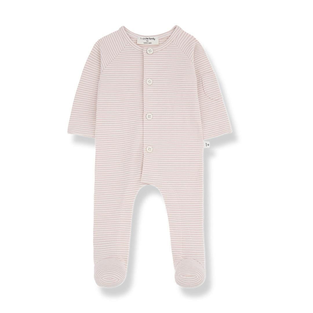 1+ In The Family Philipe Jumpsuit w/feet - Nude-Bodysuits-Nude-3m | Natural Baby Shower