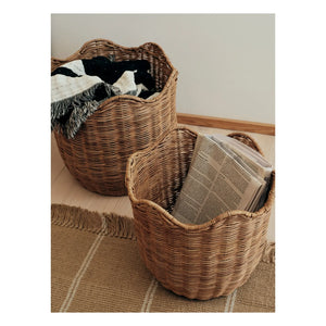 Broste Copenhagen - Lola rattan saklama sepetleri - 2'li Set