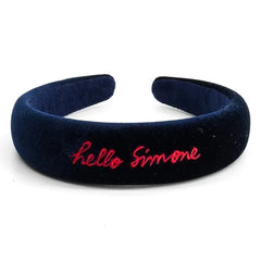 Hello Simone - Hello Simone Kadife Taç | Lacivert