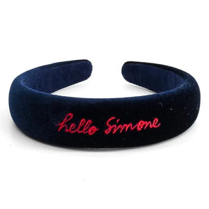 Hello Simone - Hello Simone Kadife Taç | Lacivert