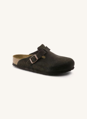 BIRKENSTOCK - شباشب بوسطن من الجلد المدبوغ - مجموعة البالغين | بني